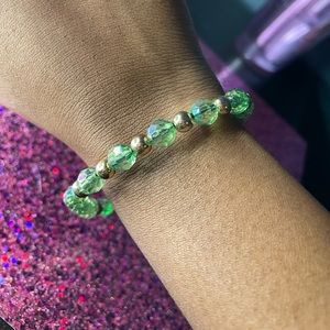 Green beaded bracelet